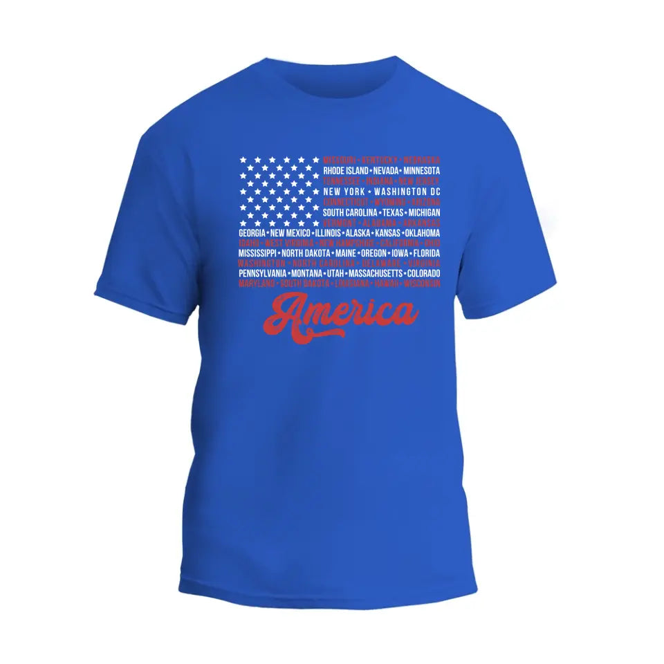 Retro Flag Print Top