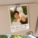 Custom Acrylic Car Visor Clip with Photo | Drive Safe Gift