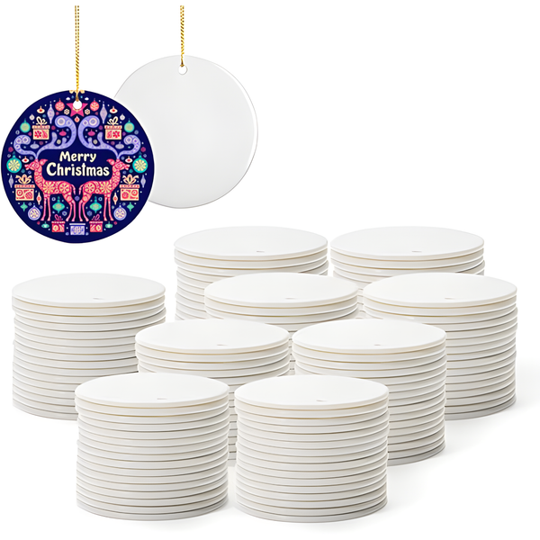 Premium Sublimation Ceramic Ornament 2.75 Inch