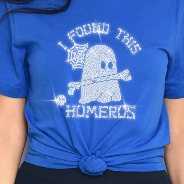 I Found This Humerus Rhinestone Halloween T-Shirt