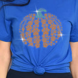Paw Pumpkin Rhinestone Halloween T-Shirt