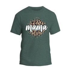 Camiseta con estampado de leopardo de mamá