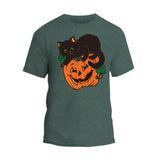 Black Cat and Pumpkin T-Shirt