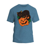 Black Cat and Pumpkin T-Shirt