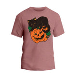 Black Cat and Pumpkin T-Shirt