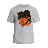 Black Cat and Pumpkin T-Shirt