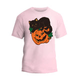 Black Cat and Pumpkin T-Shirt