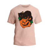 Black Cat and Pumpkin T-Shirt