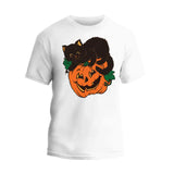 Black Cat and Pumpkin T-Shirt