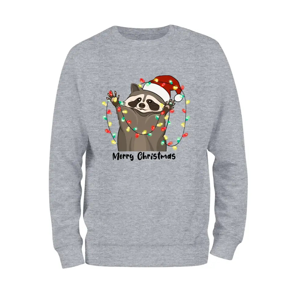 Christmas Lights Raccoon Sweatshirt