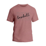 Baseball Typography Words T-Shirt