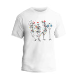 Christmas Skeleton Dancing Nurse T-Shirt