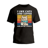 I Like Cats and Coffee T-Shirt