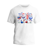 Happy 4th July Wine Glasses T-Shirt