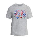 Happy 4th July Wine Glasses T-Shirt