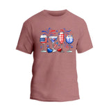 Happy 4th July Wine Glasses T-Shirt