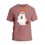 Cute Ghost Drinking Coffee Shirt