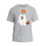 Cute Ghost Drinking Coffee Shirt