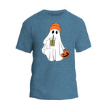 Cute Ghost Drinking Coffee Shirt