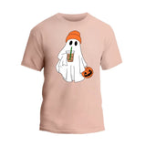 Cute Ghost Drinking Coffee Shirt