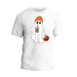 Cute Ghost Drinking Coffee Shirt