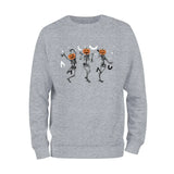 Dancing Pumpkin Head Skeleton Sweatshirt