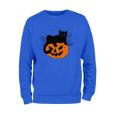 Halloween Pumpkin and Black Cat Sweatshirt