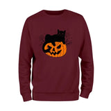 Halloween Pumpkin and Black Cat Sweatshirt