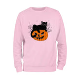 Halloween Pumpkin and Black Cat Sweatshirt