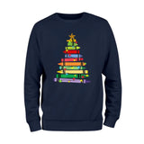 Teacher Crayon Christmas Tree Sweatshirt