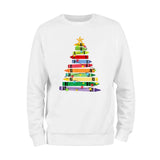 Teacher Crayon Christmas Tree Sweatshirt