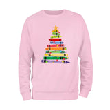 Teacher Crayon Christmas Tree Sweatshirt