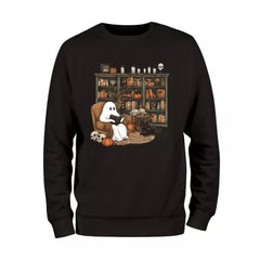 Retro Ghost Reading Books Sweatshirt