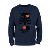 Baby Skeleton and Pumpkin Crewneck Sweatshirt