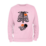 Baby Skeleton and Pumpkin Crewneck Sweatshirt