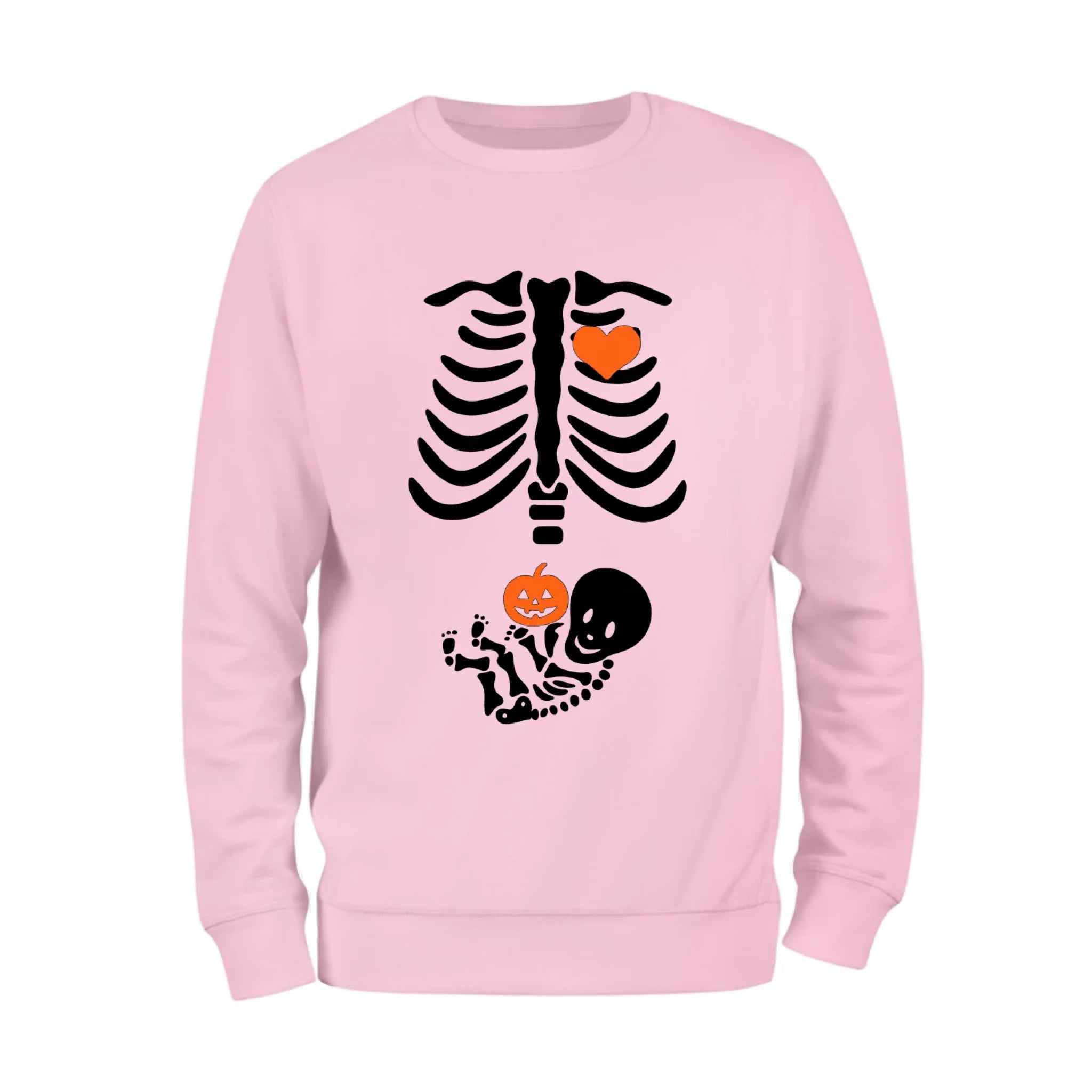 Baby Skeleton and Pumpkin Crewneck Sweatshirt