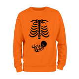 Baby Skeleton and Pumpkin Crewneck Sweatshirt