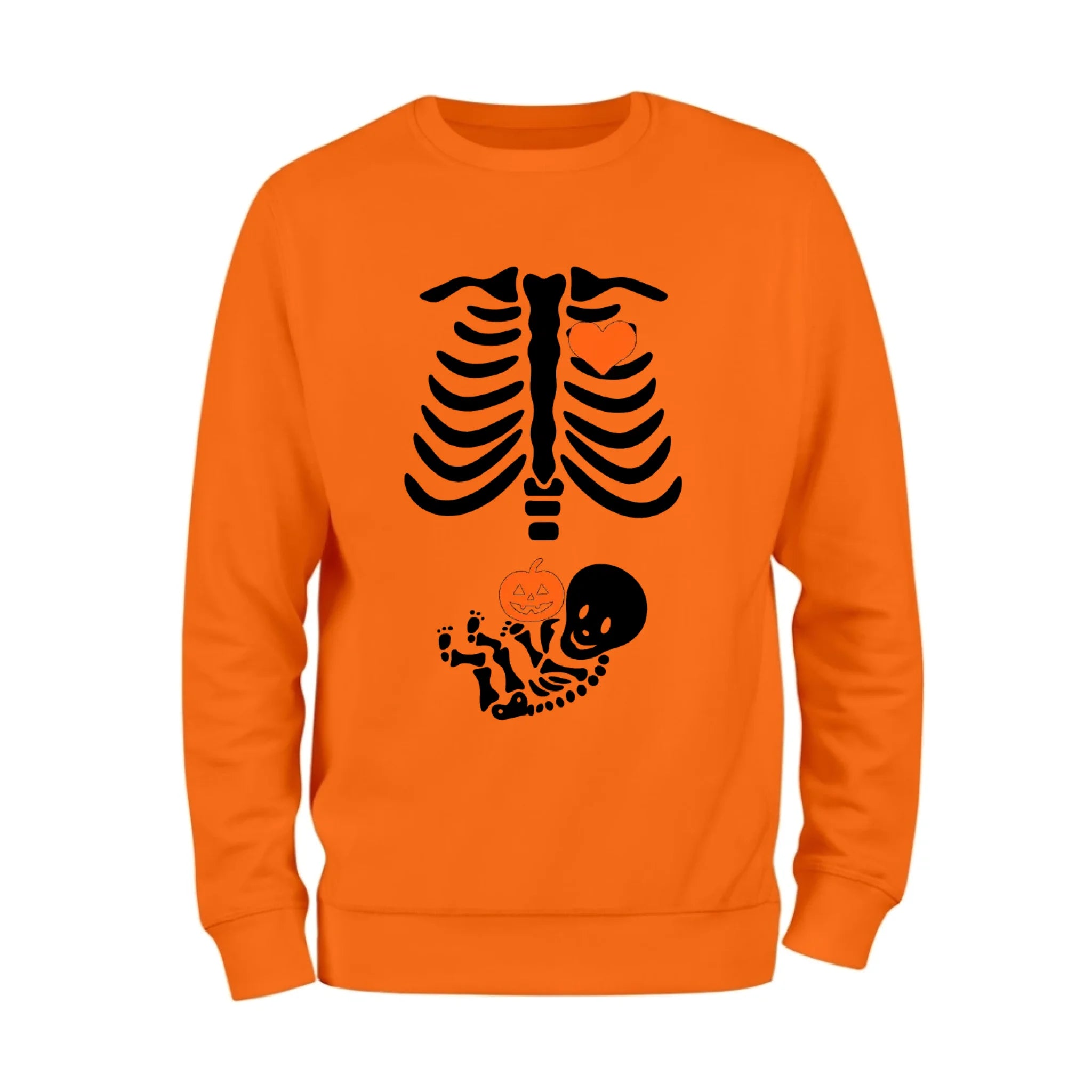 Baby Skeleton and Pumpkin Crewneck Sweatshirt
