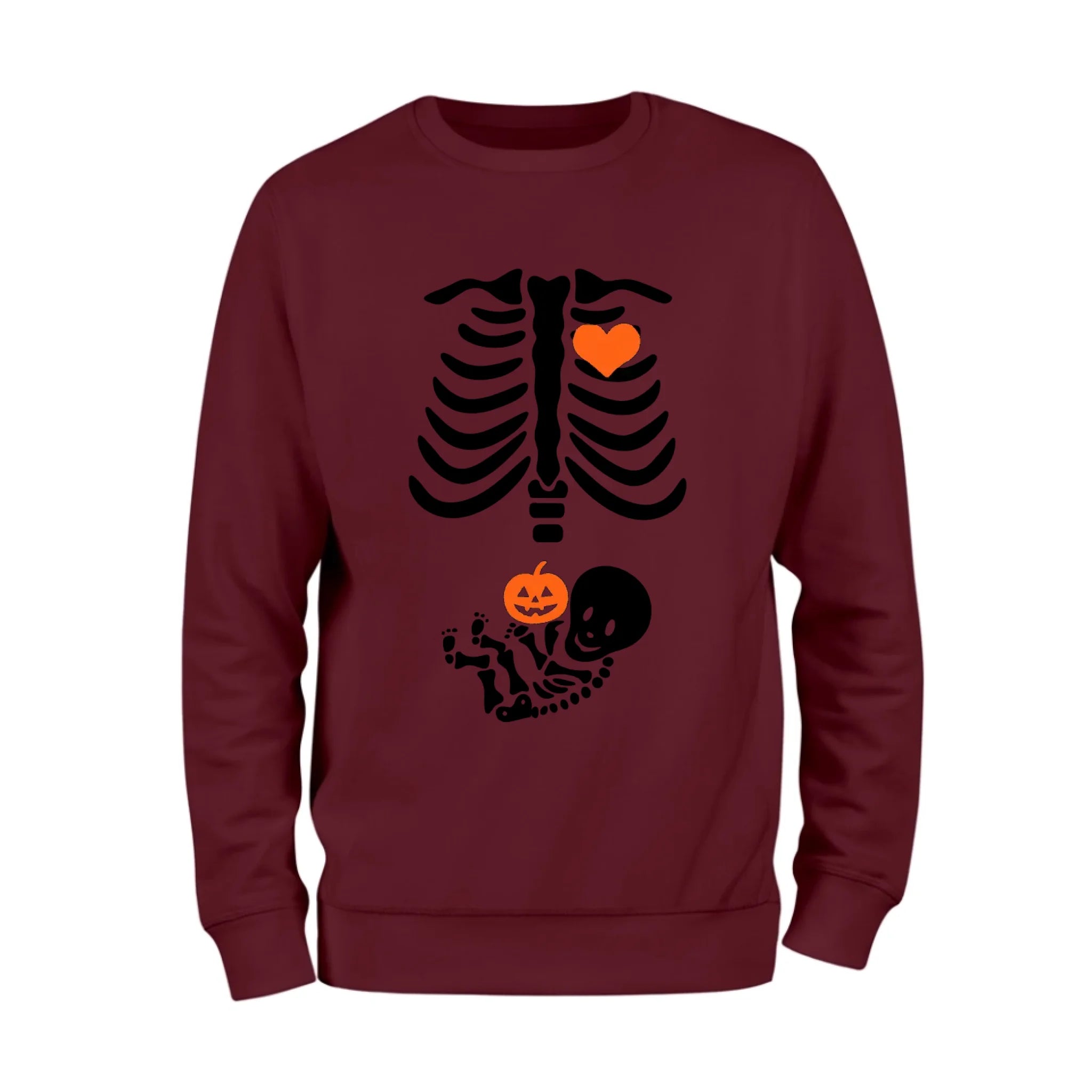 Baby Skeleton and Pumpkin Crewneck Sweatshirt