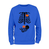 Baby Skeleton and Pumpkin Crewneck Sweatshirt