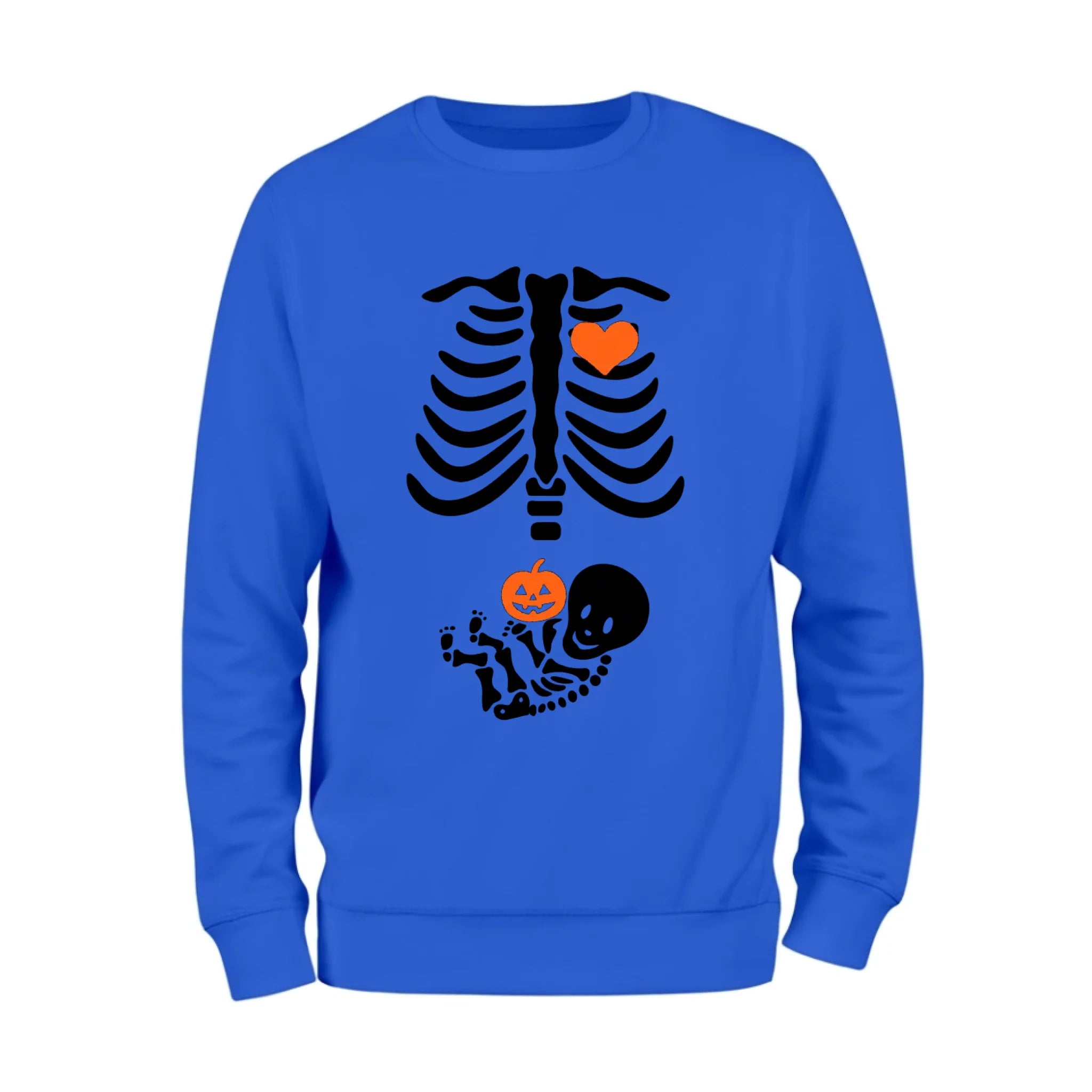 Baby Skeleton and Pumpkin Crewneck Sweatshirt