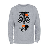 Baby Skeleton and Pumpkin Crewneck Sweatshirt