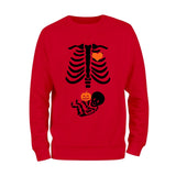 Baby Skeleton and Pumpkin Crewneck Sweatshirt