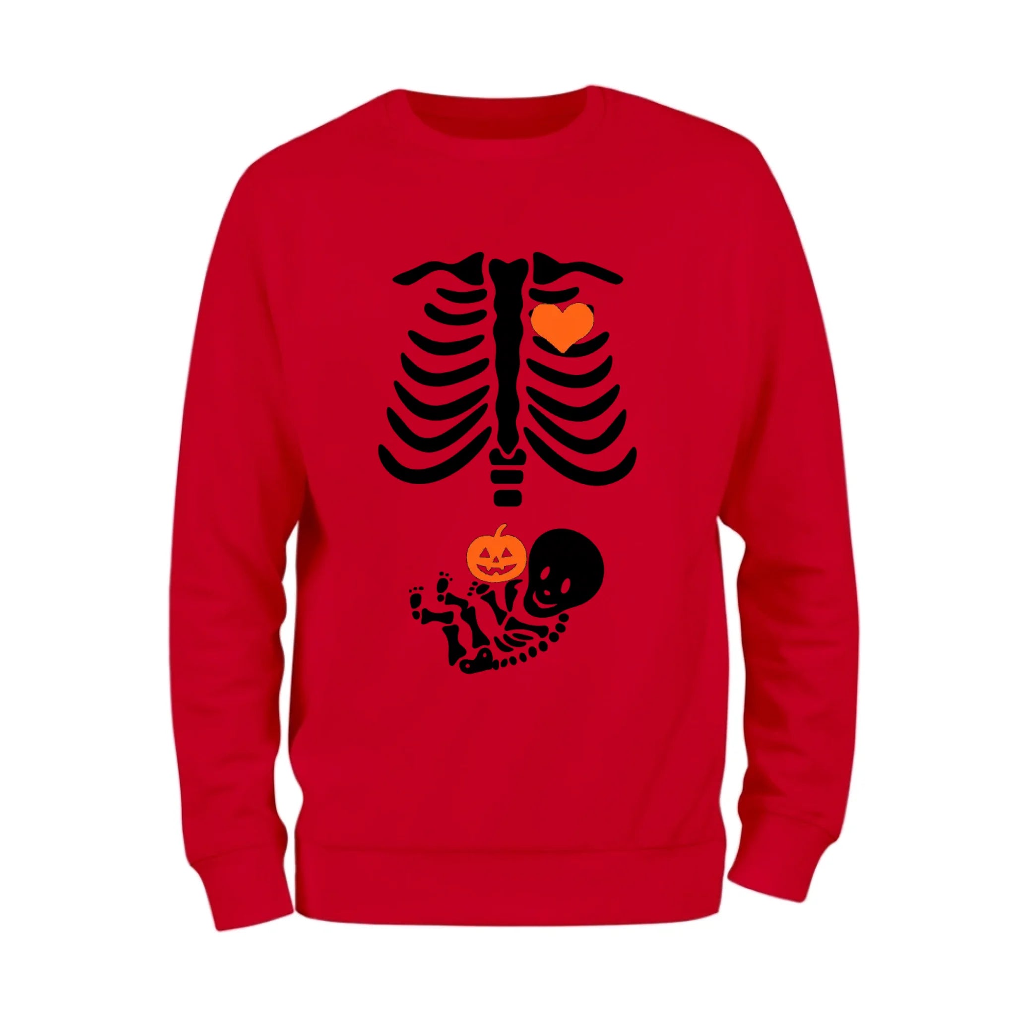 Baby Skeleton and Pumpkin Crewneck Sweatshirt