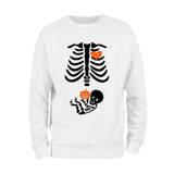 Baby Skeleton and Pumpkin Crewneck Sweatshirt