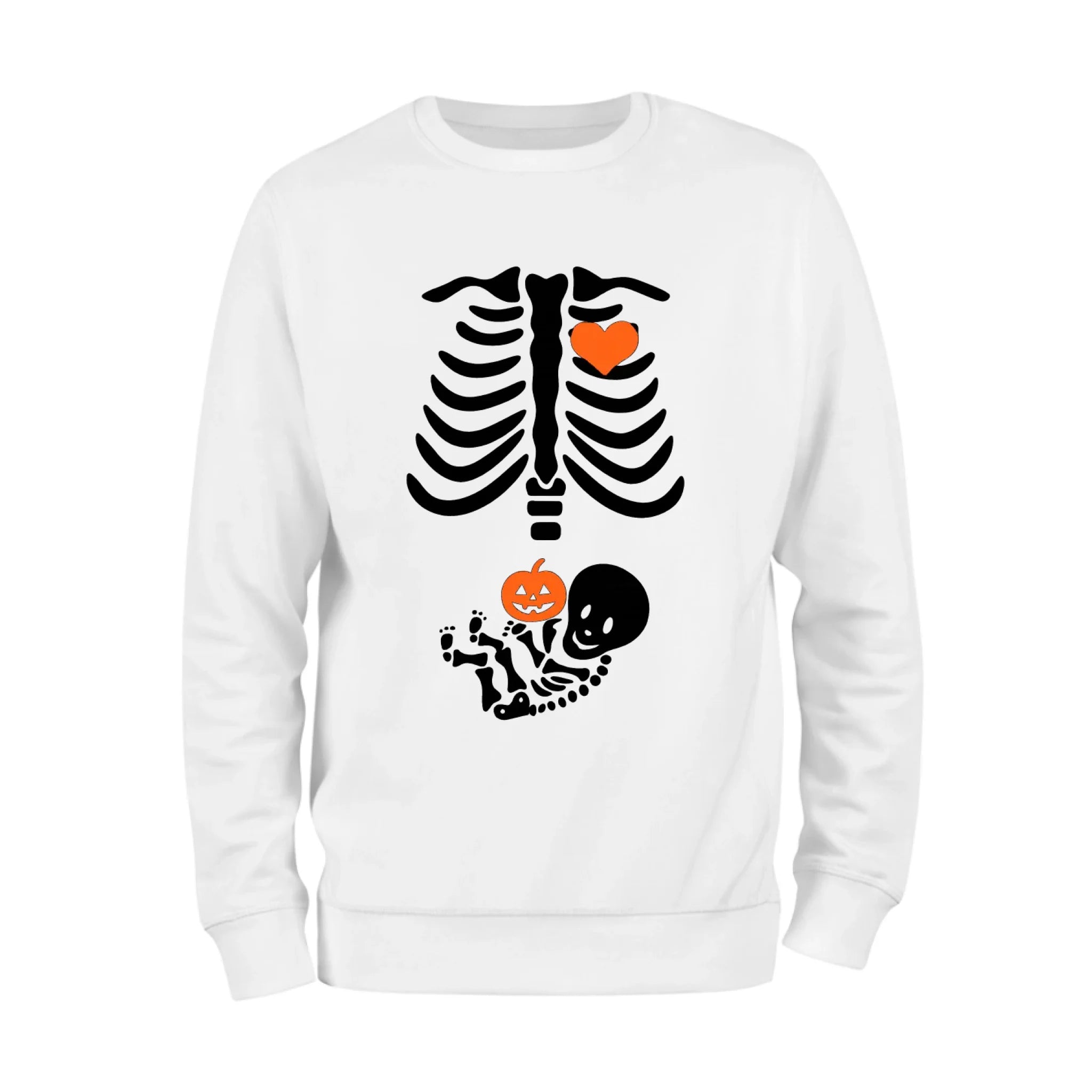 Baby Skeleton and Pumpkin Crewneck Sweatshirt