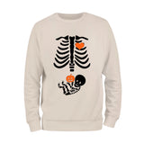 Baby Skeleton and Pumpkin Crewneck Sweatshirt