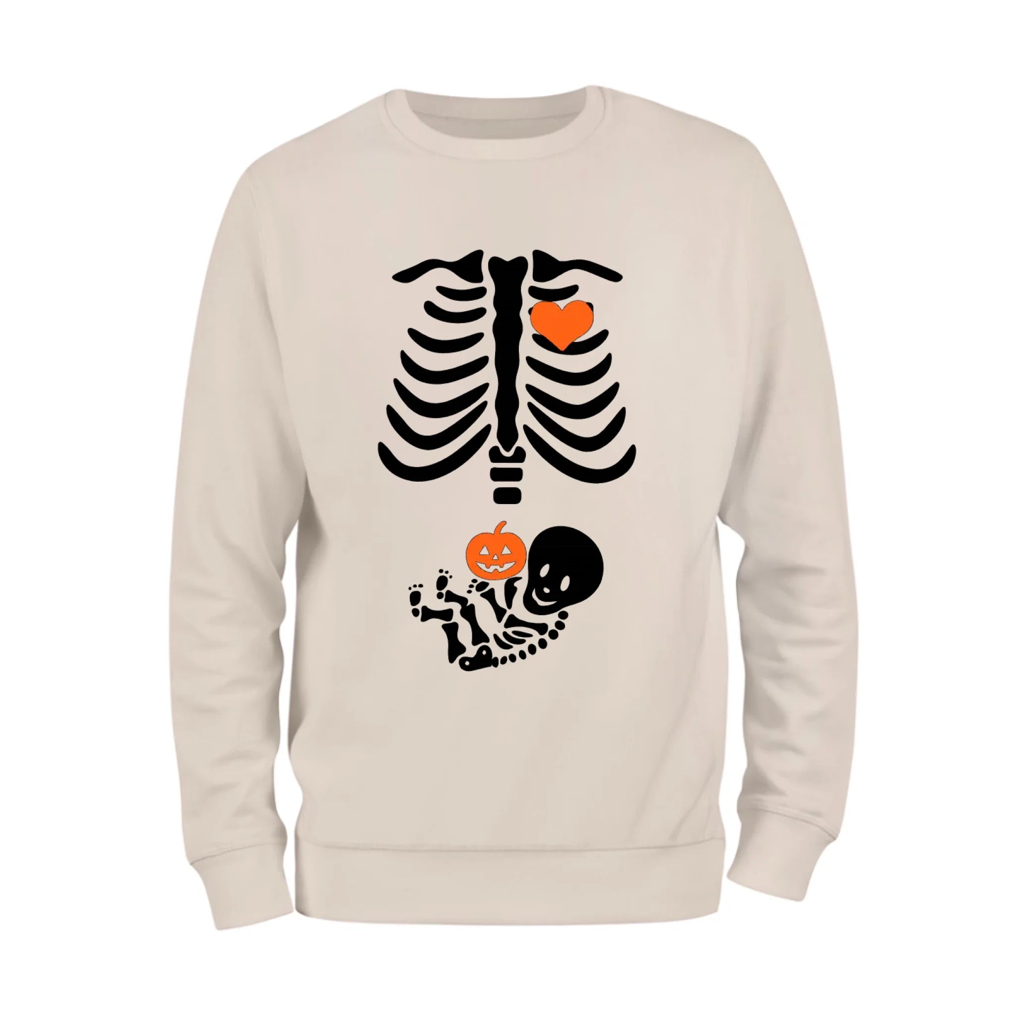 Baby Skeleton and Pumpkin Crewneck Sweatshirt