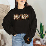 Custom Halloween Themed Mama Crewneck Sweatshirt