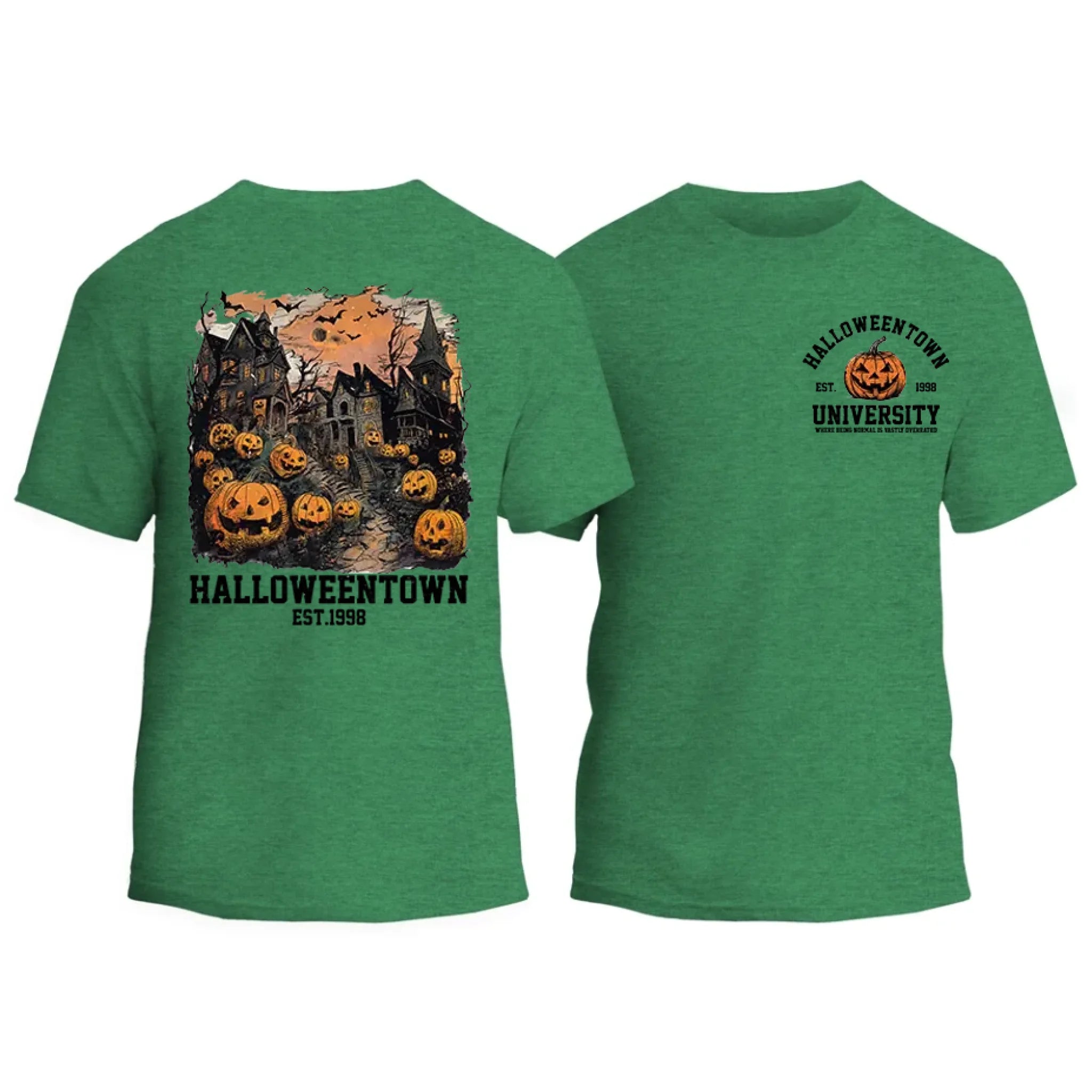 Halloweentown Est. 1998 Front and Back Crewneck T-Shirt